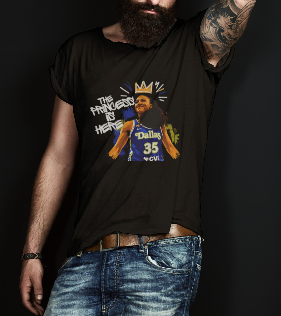 Azzi Fudd Dallas Wings The Princess Is Here Basketball Player 35 T-Shirt