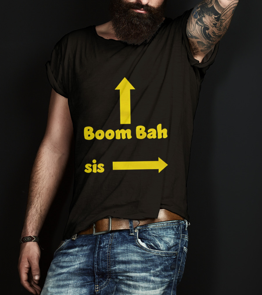 Boom Bah Sis Yellow Arrows Up And Side T-Shirt