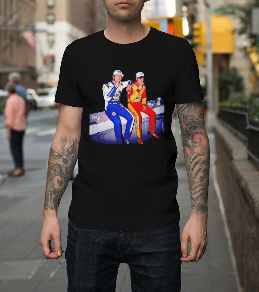 Chase Elliott Joey Logano Smoking NAPA Shell Pennzoil Hendrick Carscom T-Shirt
