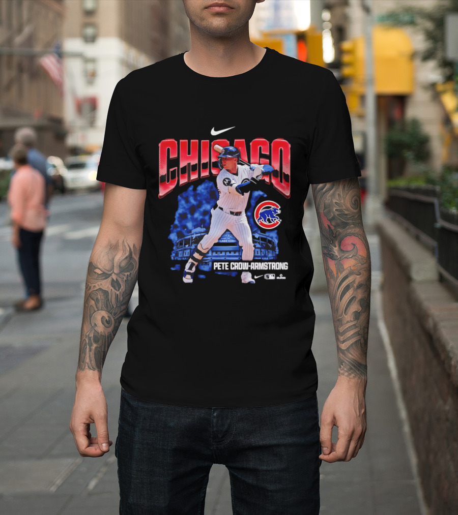 Chicago Cubs Pete Crow Armstrong Nike Wrigley Field Player Action T-Shirt