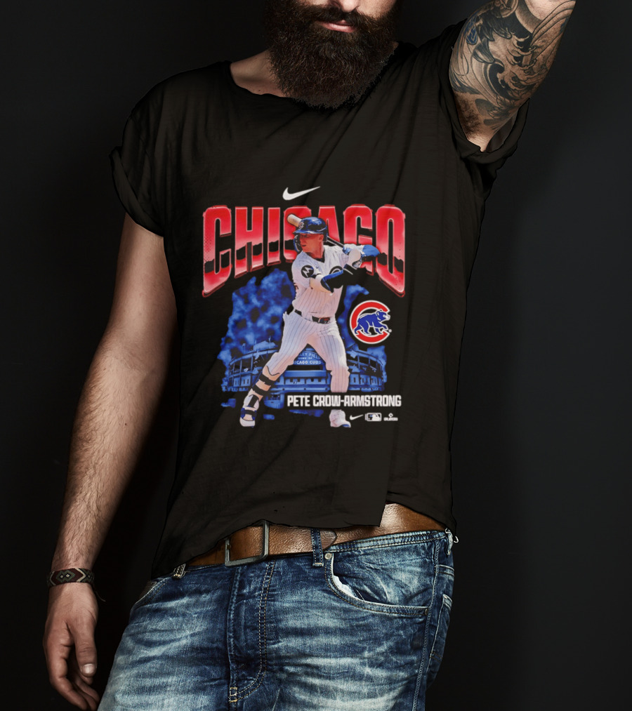 Chicago Cubs Pete Crow Armstrong Nike Wrigley Field Player Action T-Shirt
