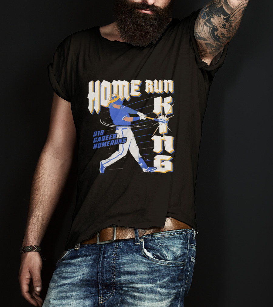 Kansas City Royals Home Run King 318 Career Homeruns Player With Crown T-Shirt