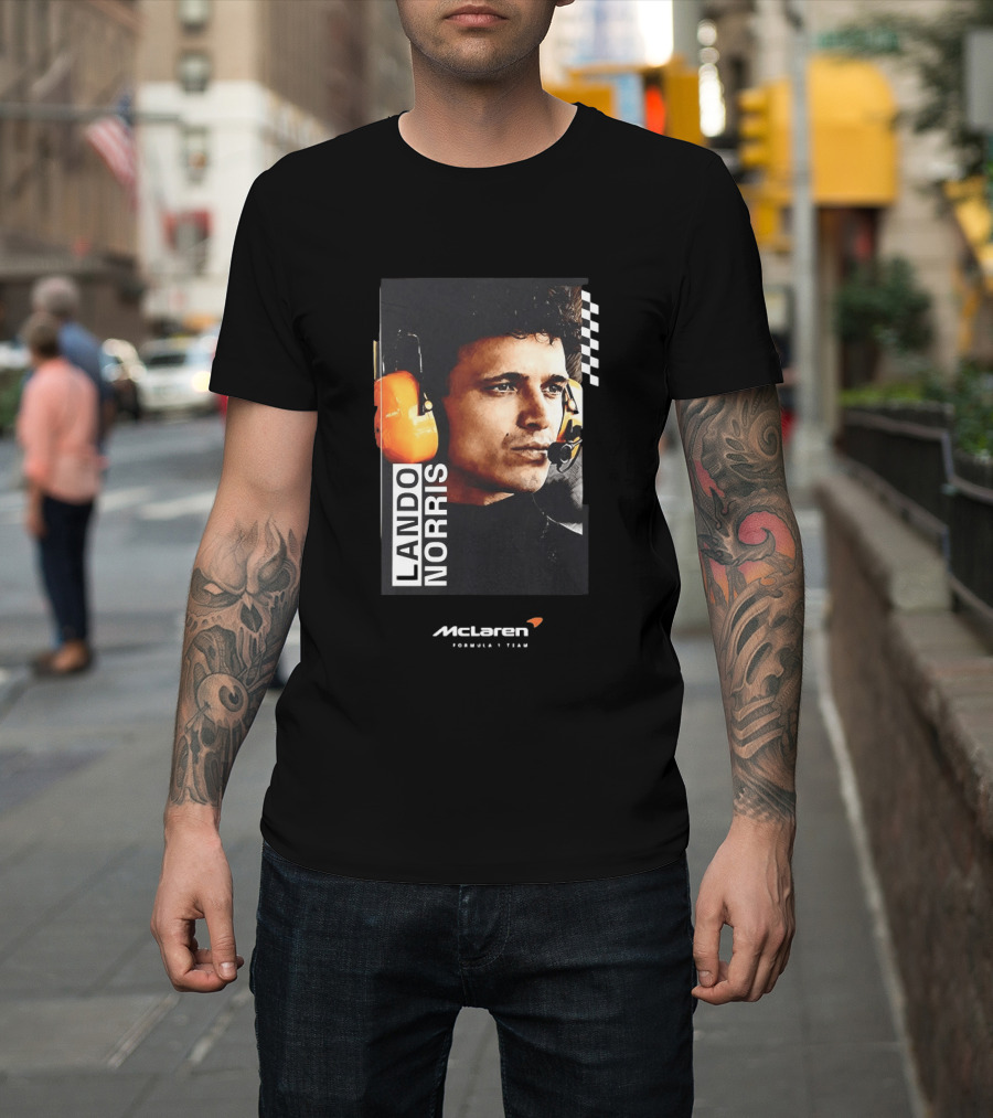 Lando Norris McLaren Formula 1 Team Racing Headset T-Shirt