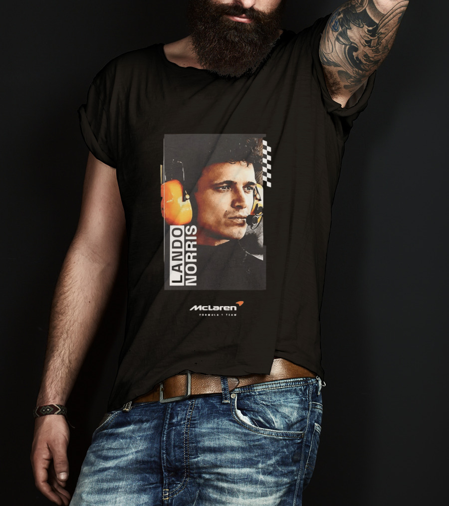 Lando Norris McLaren Formula 1 Team Racing Headset T-Shirt