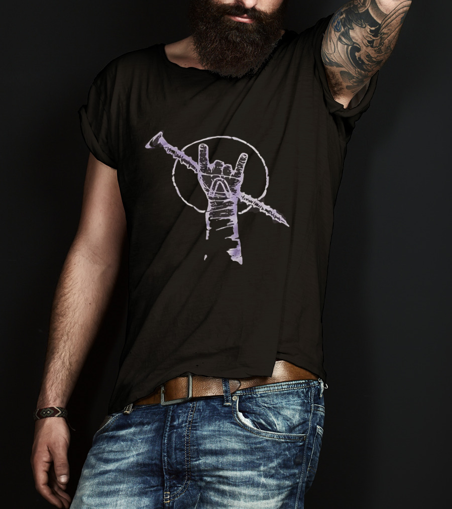 WWE Rock On Real Heels Live Forever Gesture T-Shirt