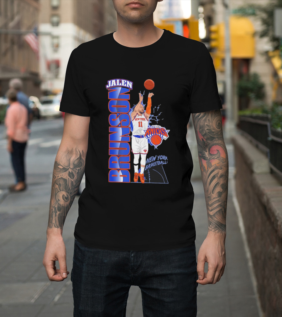 New York Knicks Jalen Brunson Basketball Number 11 T-Shirt