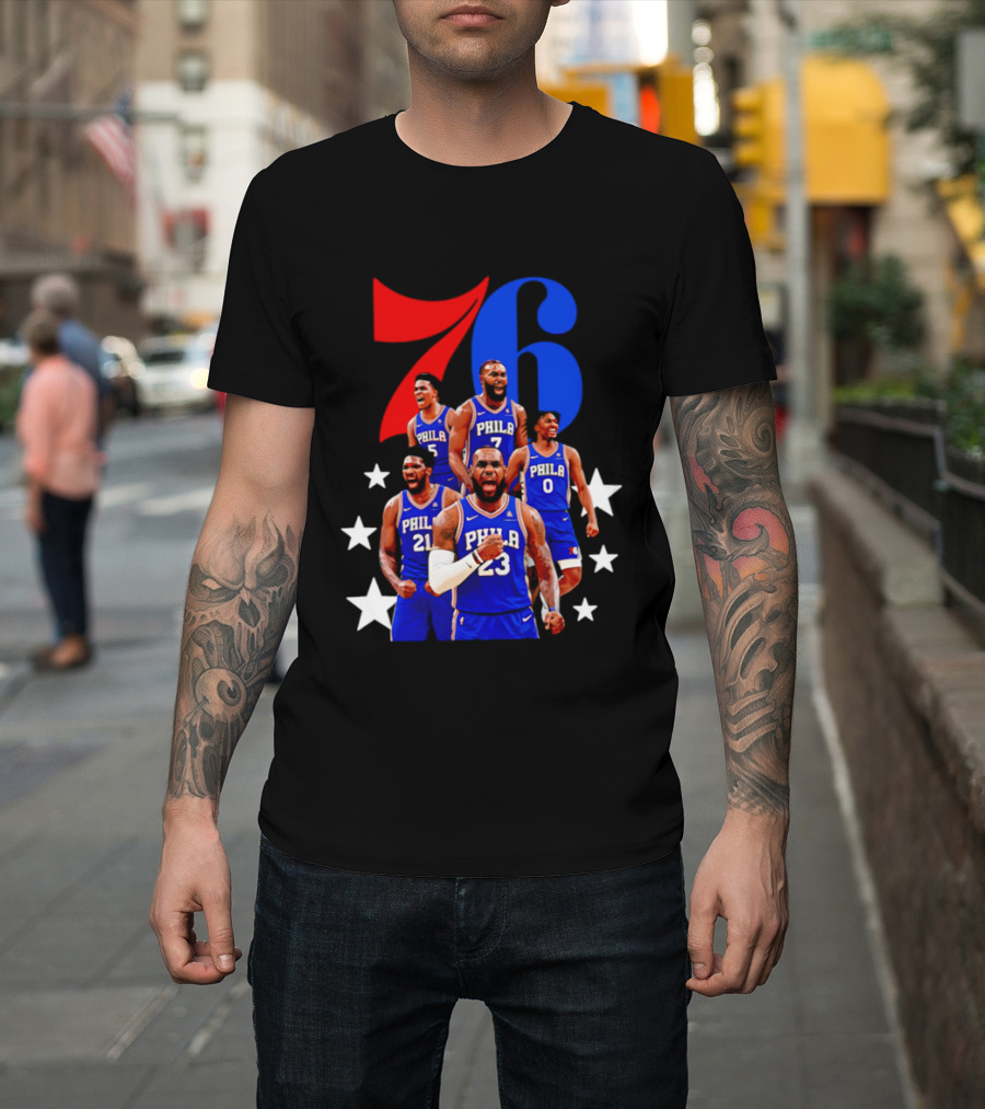 Philadelphia 76ers Players 23 21 7 0 Basketball Team Stars T-Shirt