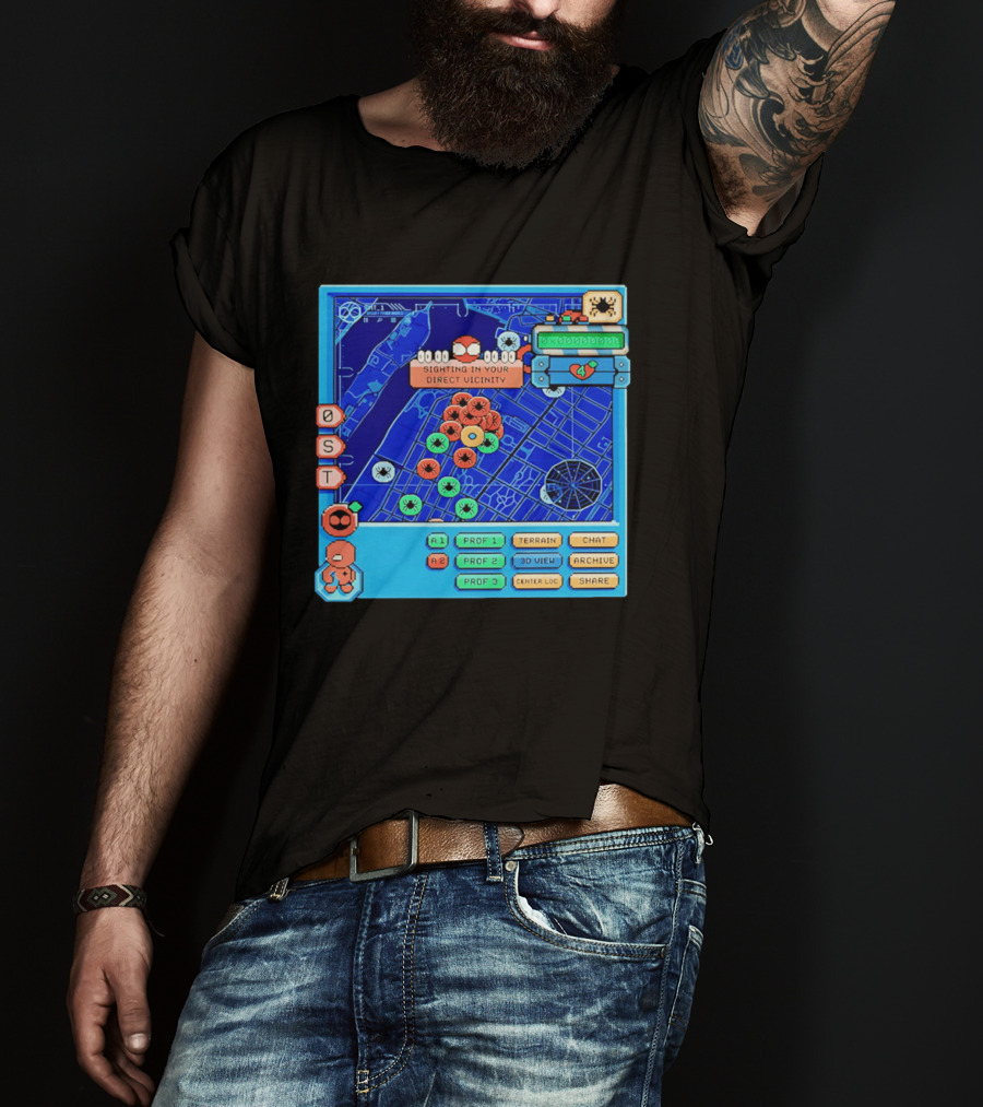 Sighting In Your Direct Vicinity Spider Man Pixel 00.00.00 T-Shirt