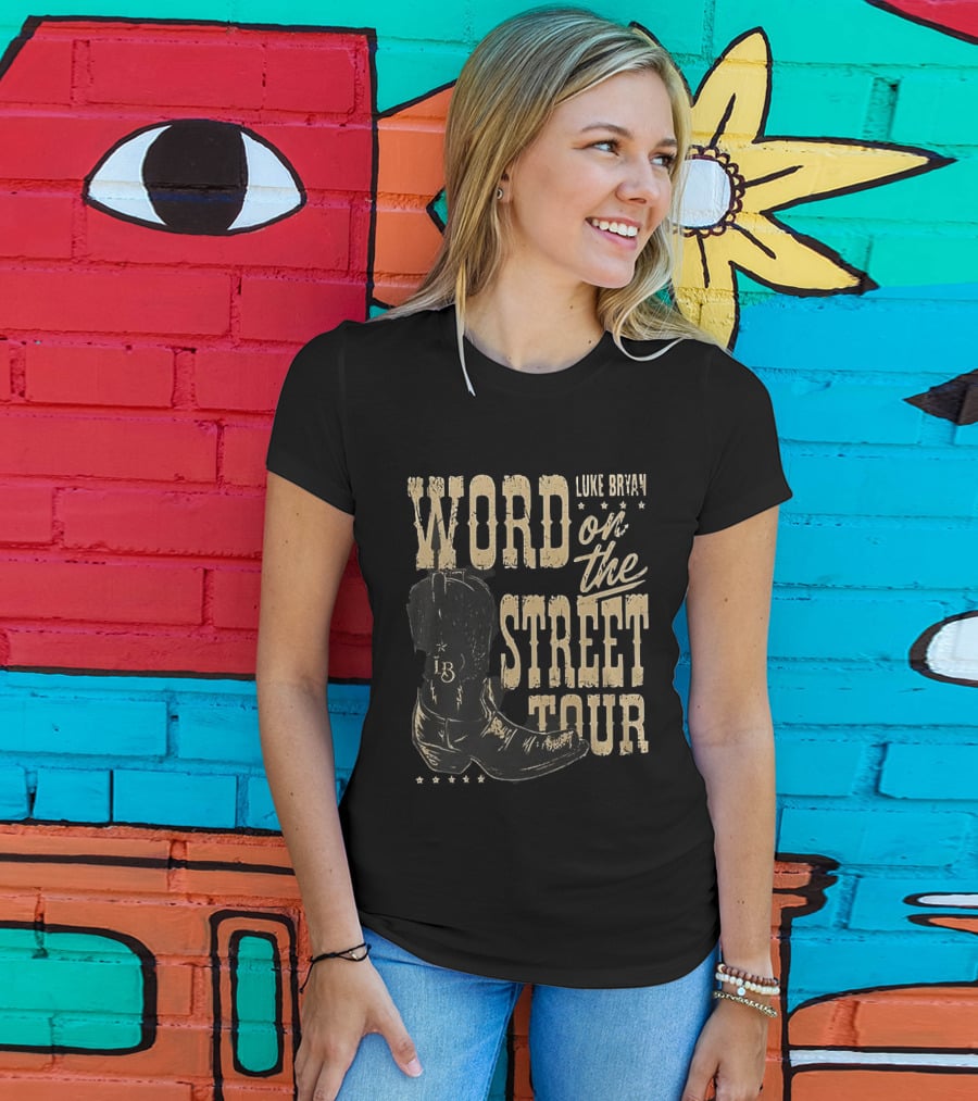 Luke Bryan Word On The Street Tour LB Boot T-Shirt