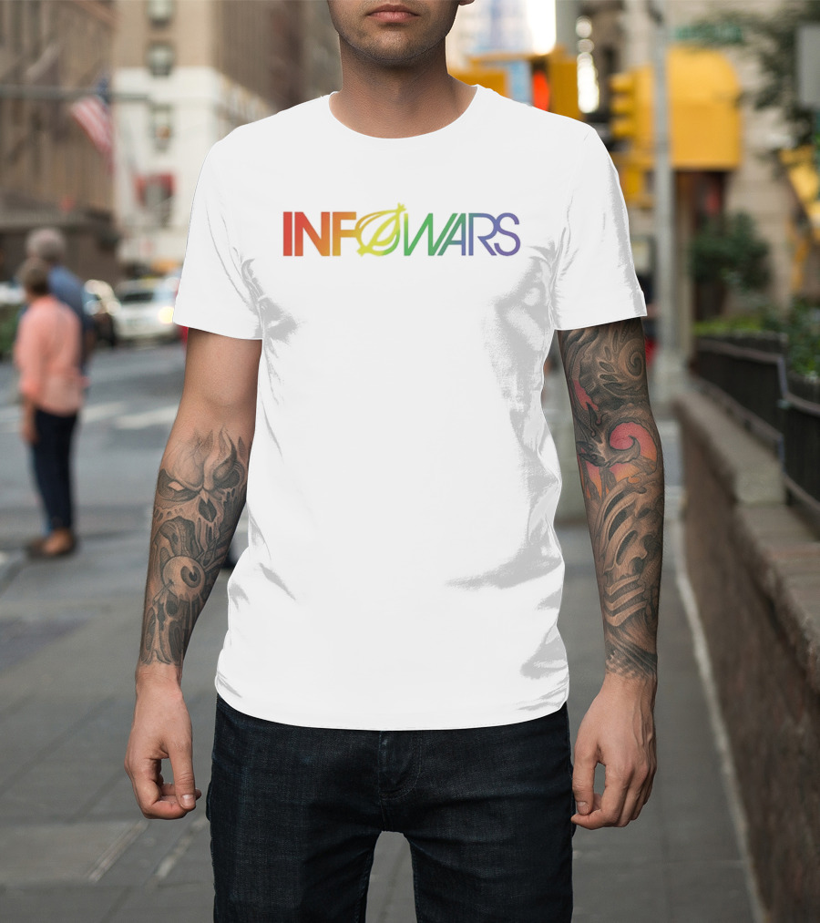 Infowars Alex Jones News Media Rainbow T-Shirt