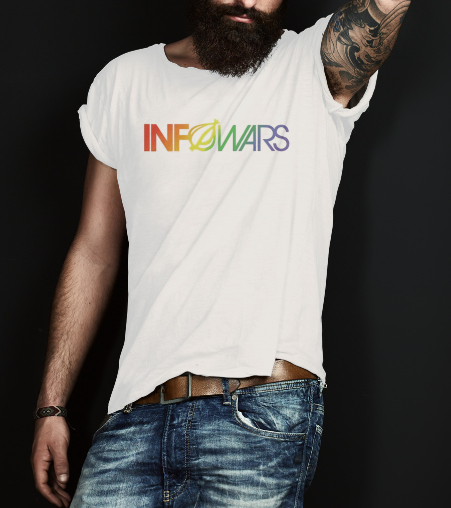 Infowars Alex Jones News Media Rainbow T-Shirt