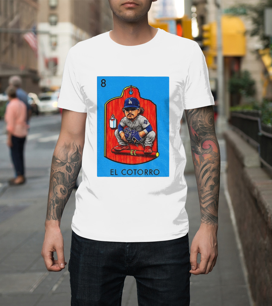 Joe Kelly Dodgers El Cotorro Loteria Card 8 T-Shirt