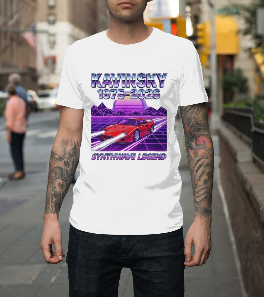 Kavinsky 1975 2026 Synthwave Legend Vaporwave Retro Car Aesthetic T-Shirt