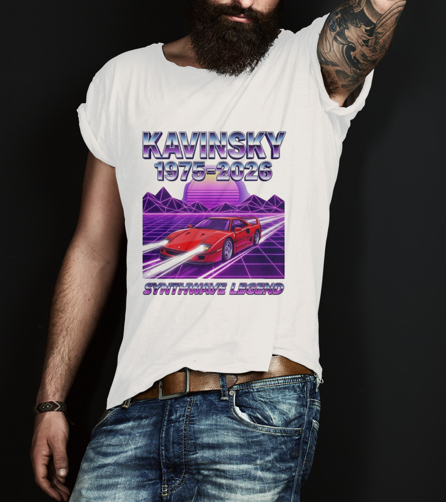 Kavinsky 1975 2026 Synthwave Legend Vaporwave Retro Car Aesthetic T-Shirt