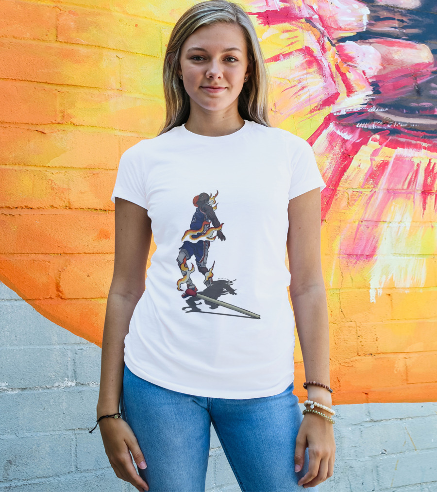 LeBron James 76ers Basketball Flame Dunk 23 T-Shirt