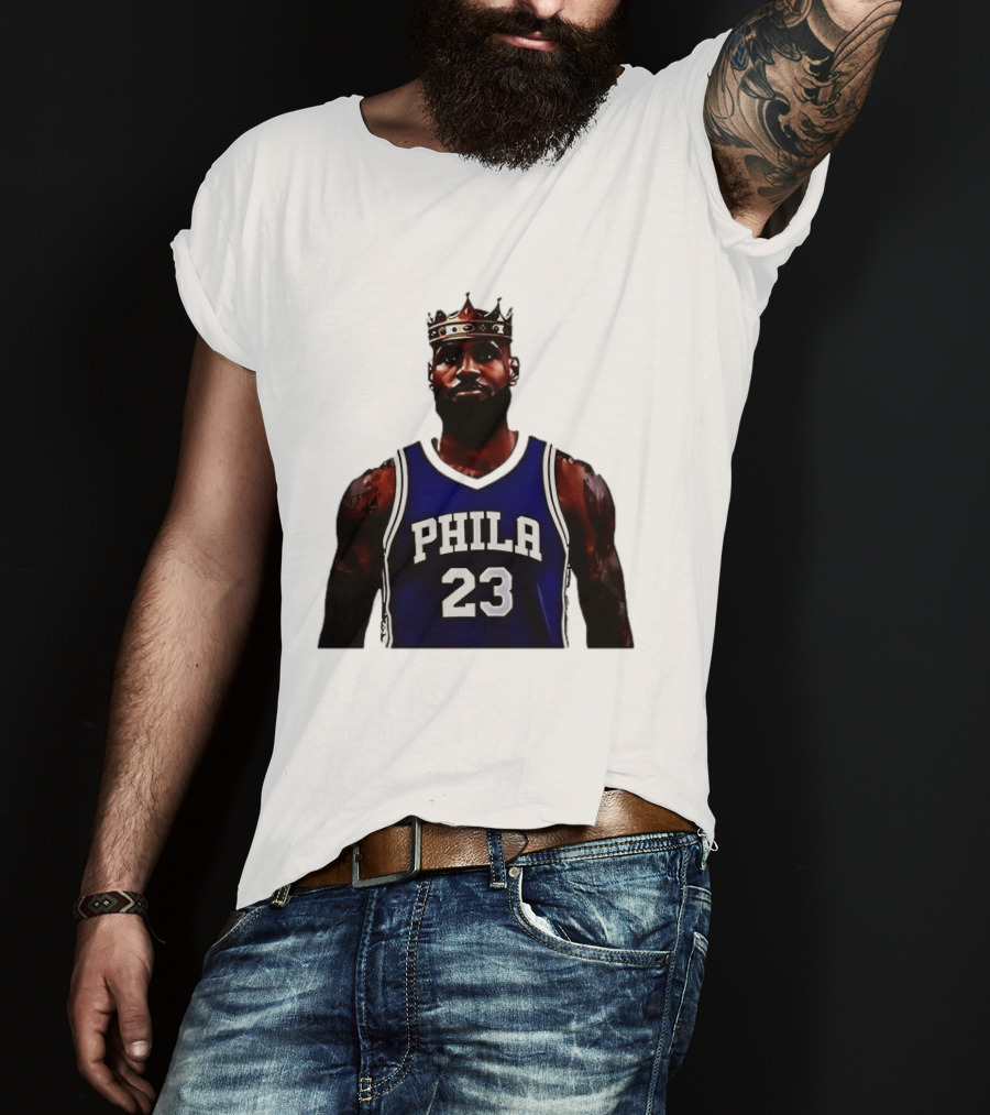 LeBron James Crown PHILA 23 Jersey Philadelphia 76ers Basketball T-Shirt