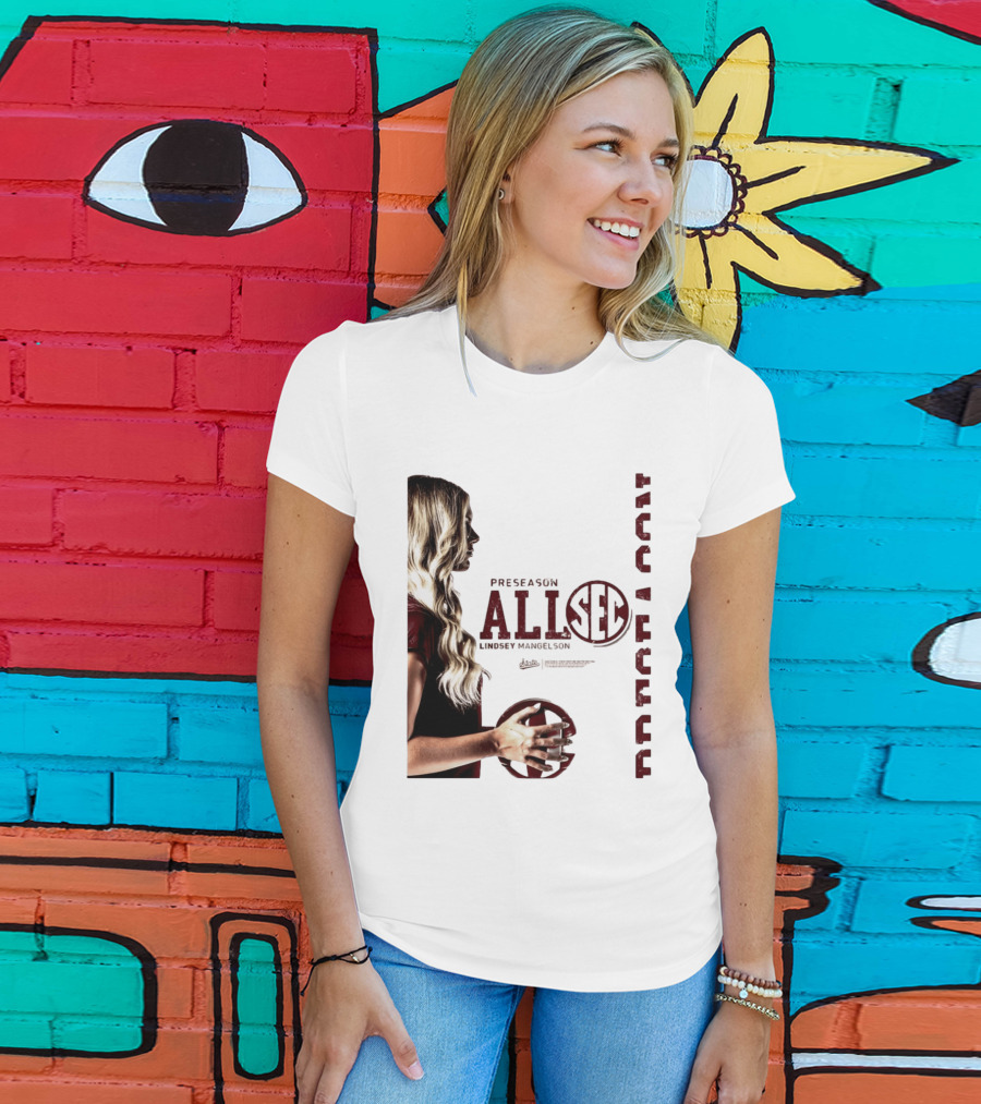 Preseason All SEC Lindsey Mangelson Mississippi State Volleyball 2026 T-Shirt