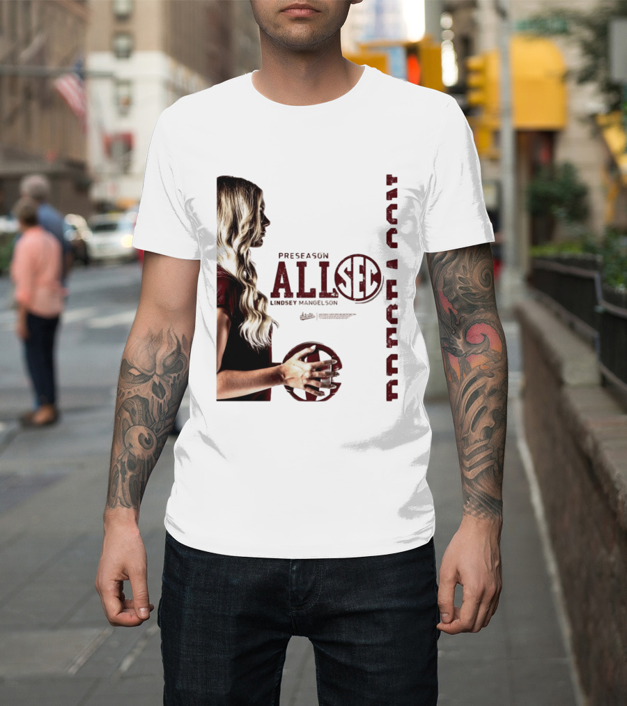 Preseason All SEC Lindsey Mangelson Mississippi State Volleyball 2026 T-Shirt