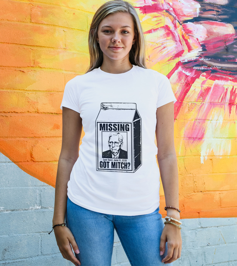 Missing Mitch McConnell Got Mitch Milk Carton T-Shirt
