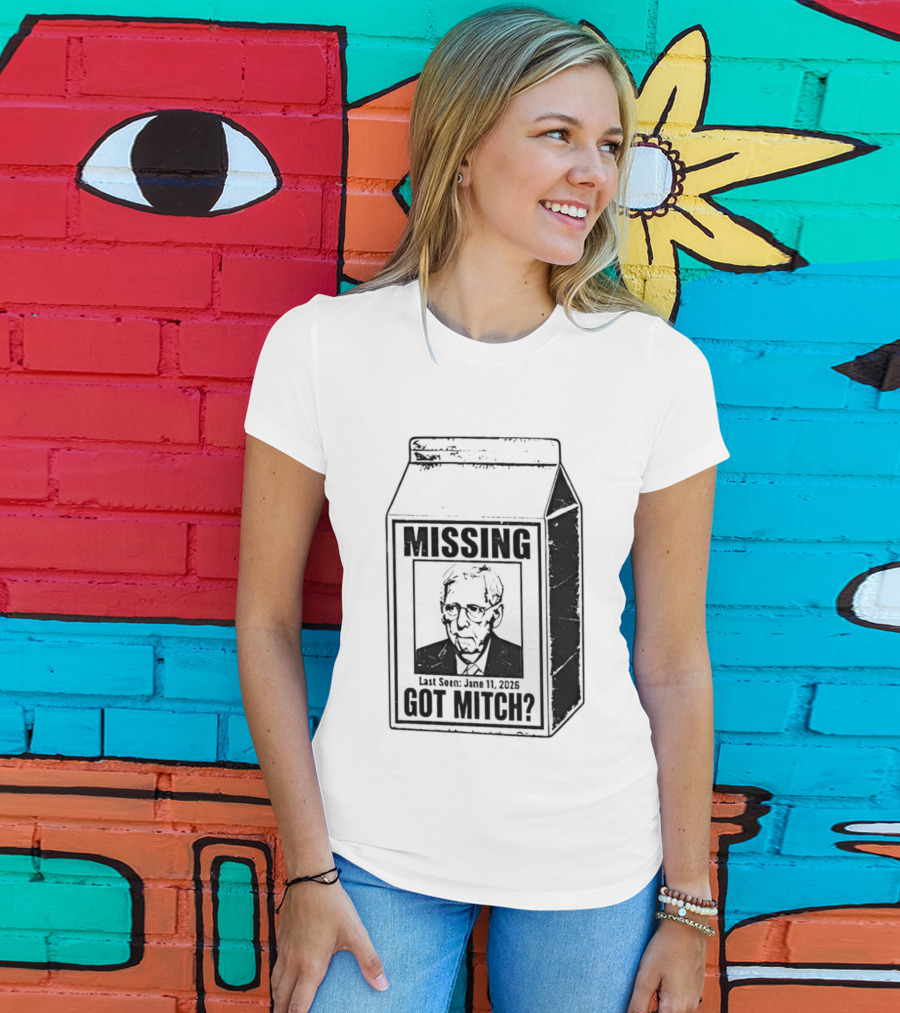 Missing Mitch McConnell Got Mitch Milk Carton T-Shirt