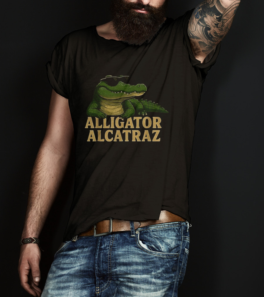Alligator Alcatraz Sunglasses Meme Florida Humor T-Shirt