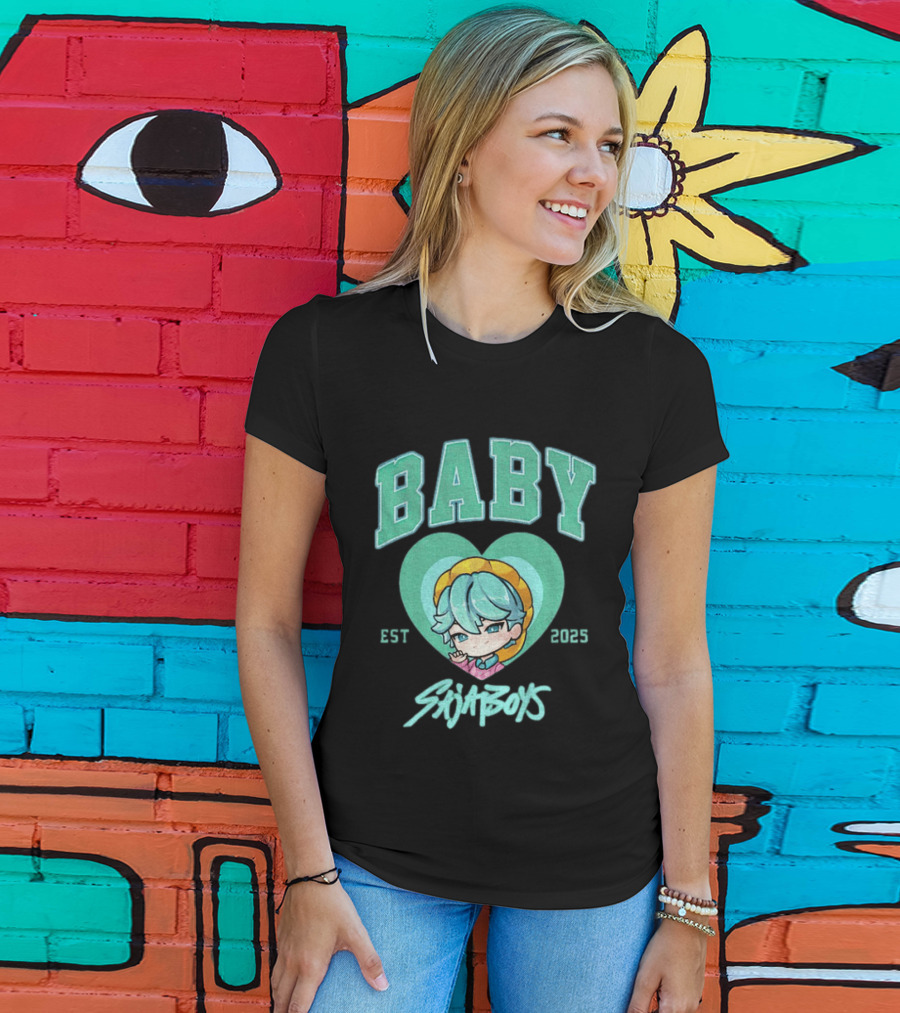 Baby Saja Boys Kpop Demon Hunters Est 2025 Anime Character Heart T-Shirt