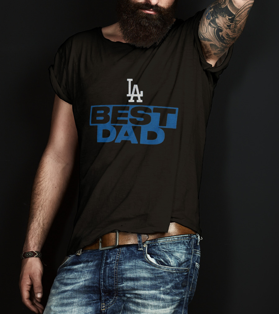 Los Angeles Dodgers Best Dad LA Father's Day MLB T-Shirt