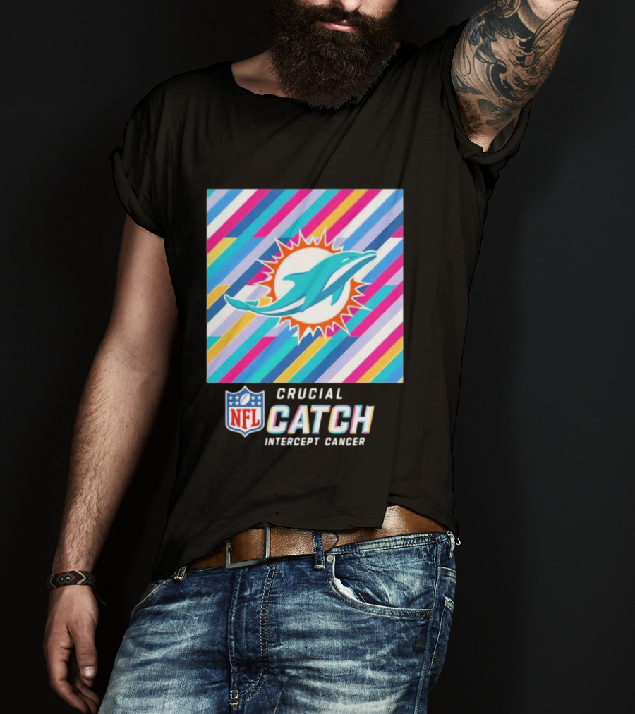 Crucial Catch Intercept Cancer NFL Miami Dolphins 2024 T-Shirt