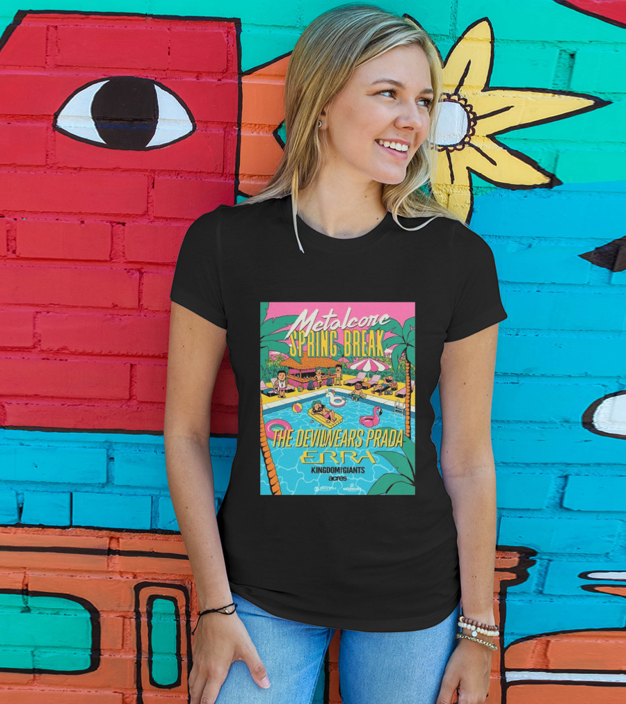 Metalcore Spring Break The Devil Wears Prada ERRA Kingdom Of Giants Acres Tour 2025 T-Shirt