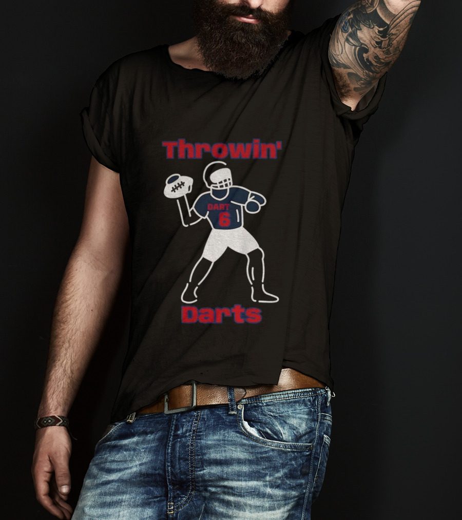Throwin Darts Dart 6 New York Giants Football 2025 T-Shirt