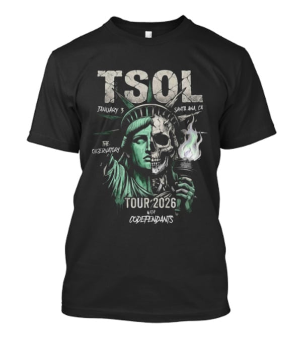 TSOL Tour 2026 The Observatory Santa Ana CA January 3 With Codefendants T-Shirt