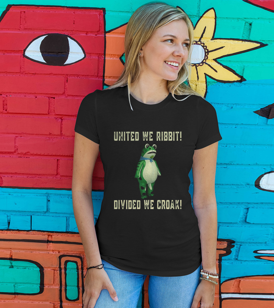 United We Ribbit Divided We Croak Frog Of Portland 2025 T-Shirt