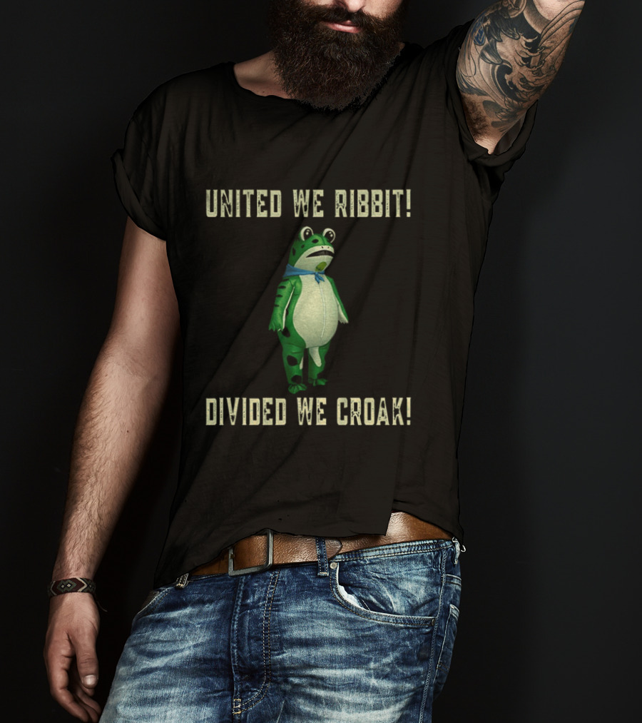 United We Ribbit Divided We Croak Frog Of Portland 2025 T-Shirt