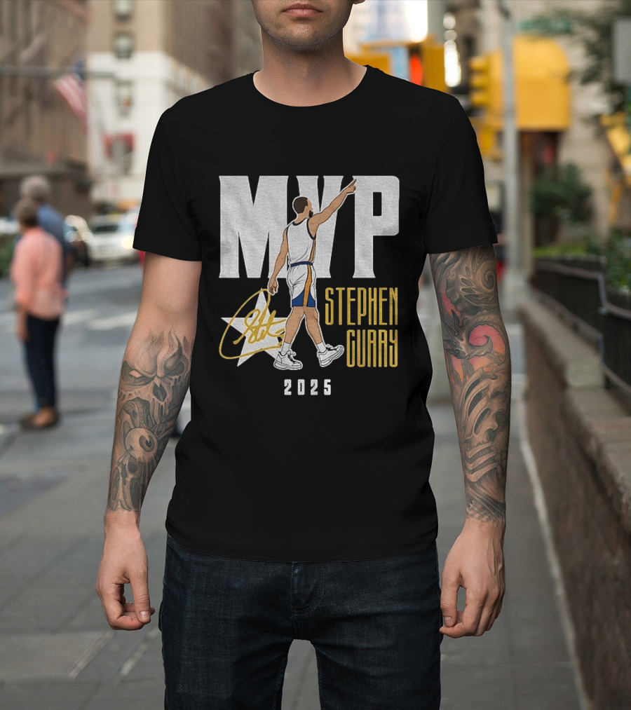 Stephen Curry MVP 2025 Basketball Champion Star Signature T-Shirt