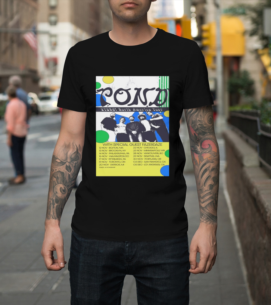 Pond Band Stunga North America Tour 2024 With Special Guest Fazerdaze T-Shirt