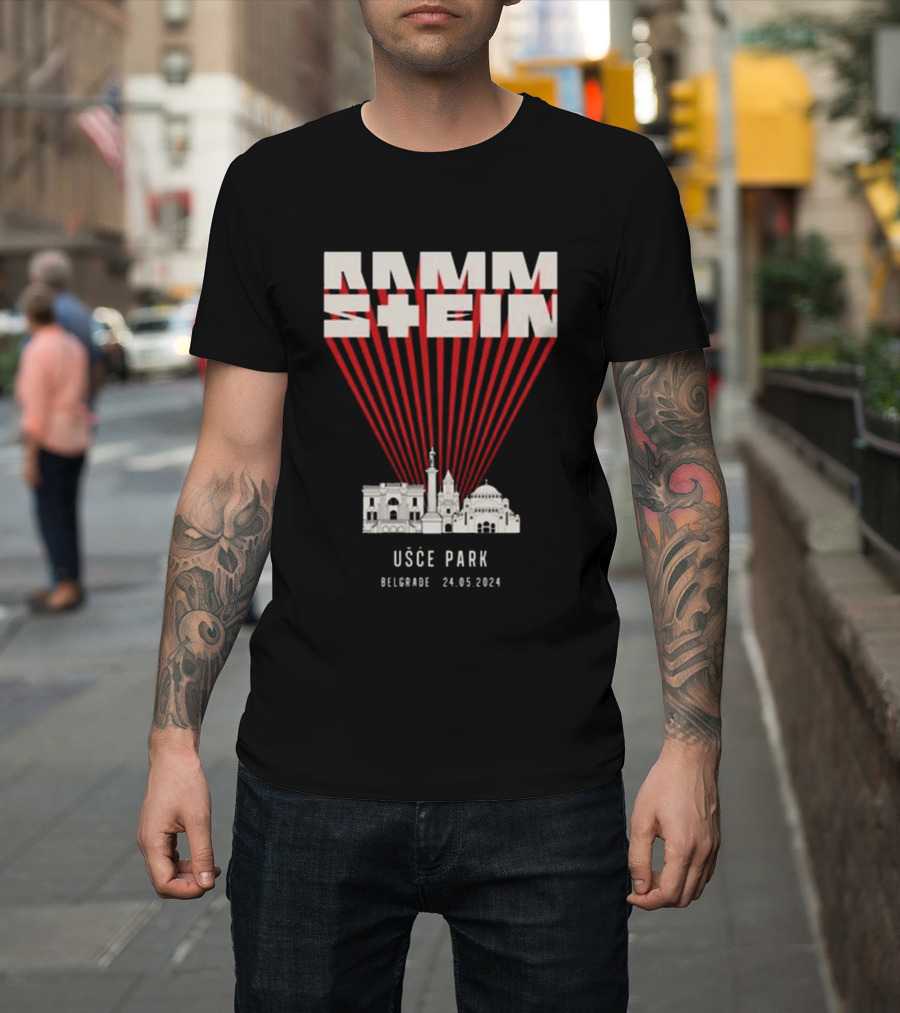 Rammstein Usce Park Belgrade 24 5 2024 Europe Stadium Tour T-Shirt
