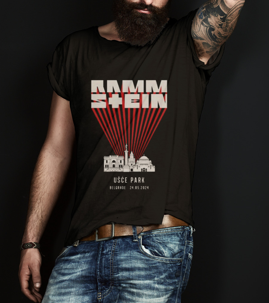 Rammstein Usce Park Belgrade 24 5 2024 Europe Stadium Tour T-Shirt