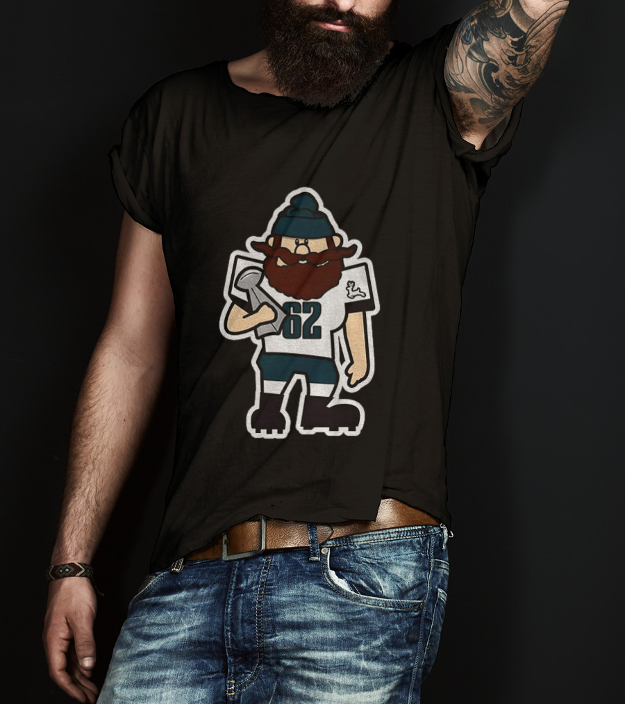 Yukon Cornelius 62 Philadelphia Eagles Football Trophy T-Shirt