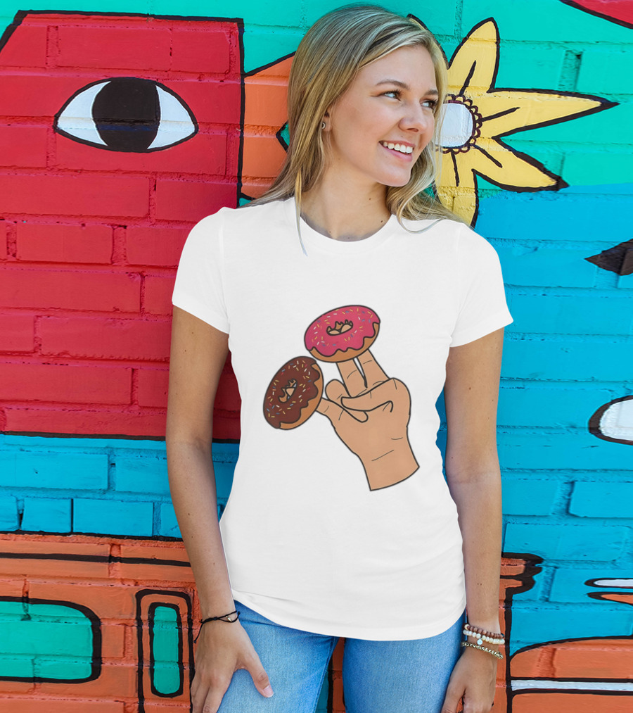 2 In The Pink 1 In The Stink Donut Fingers T-Shirt