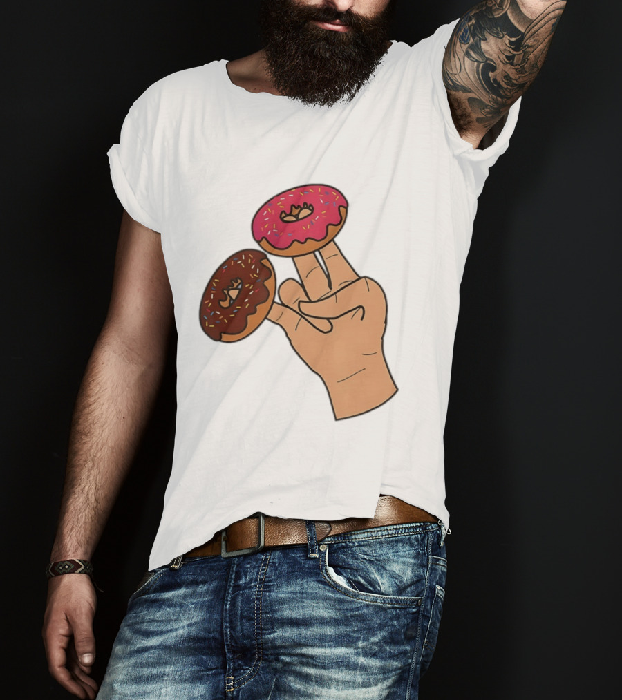 2 In The Pink 1 In The Stink Donut Fingers T-Shirt