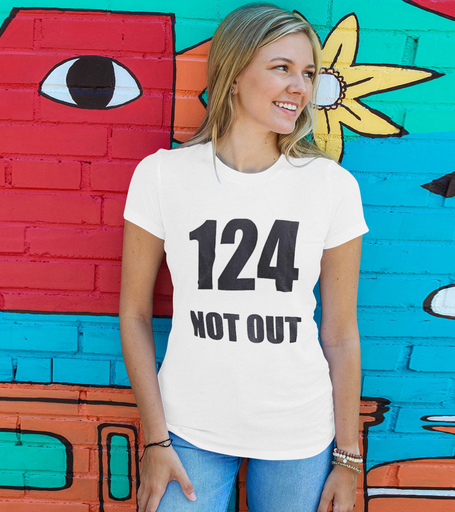124 Not Out India Political T-Shirt