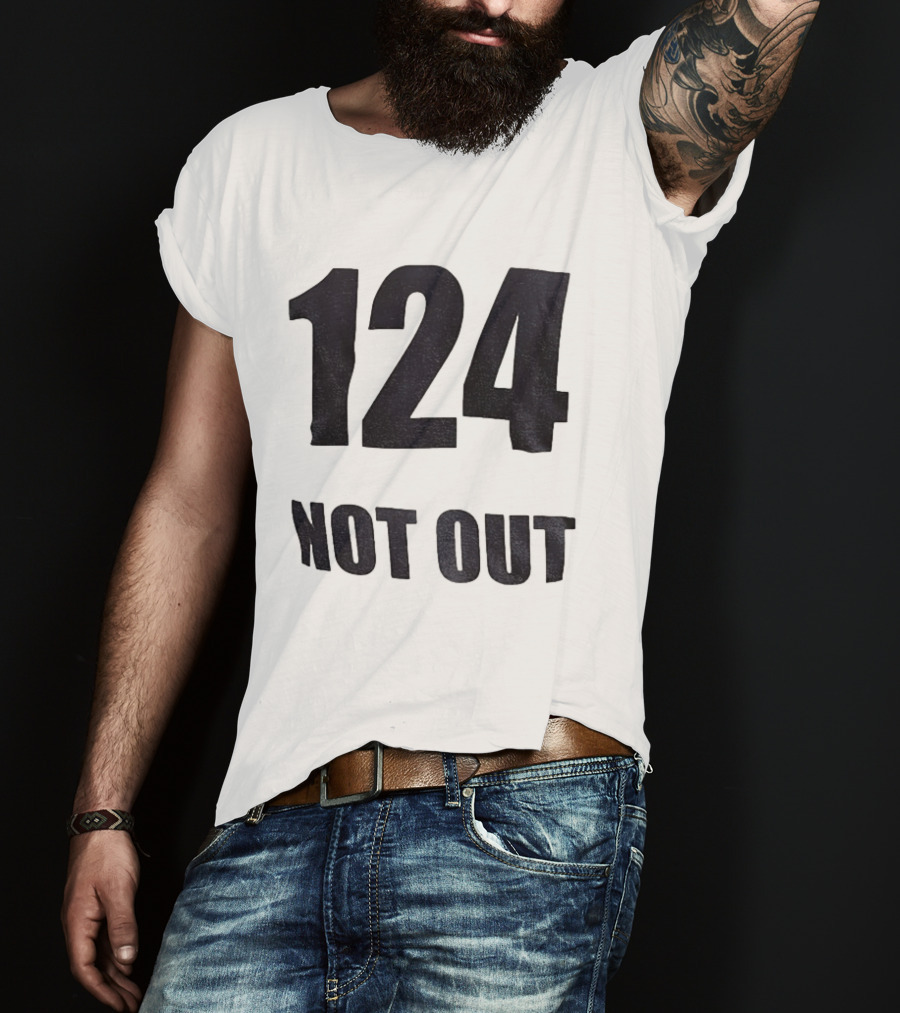 124 Not Out India Political T-Shirt