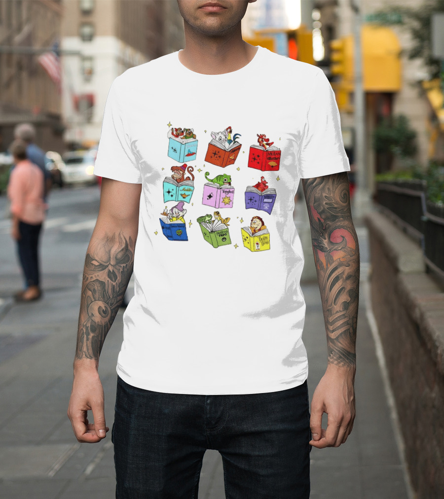 Disney Princess Sidekicks Reading Club Tangled Book Lover T-Shirt
