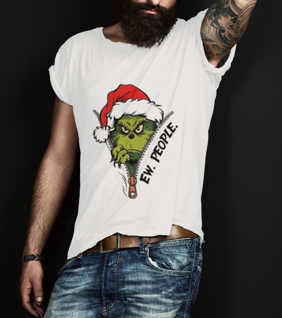 Ew People Grinch Christmas 2025 Holiday Humor T-Shirt