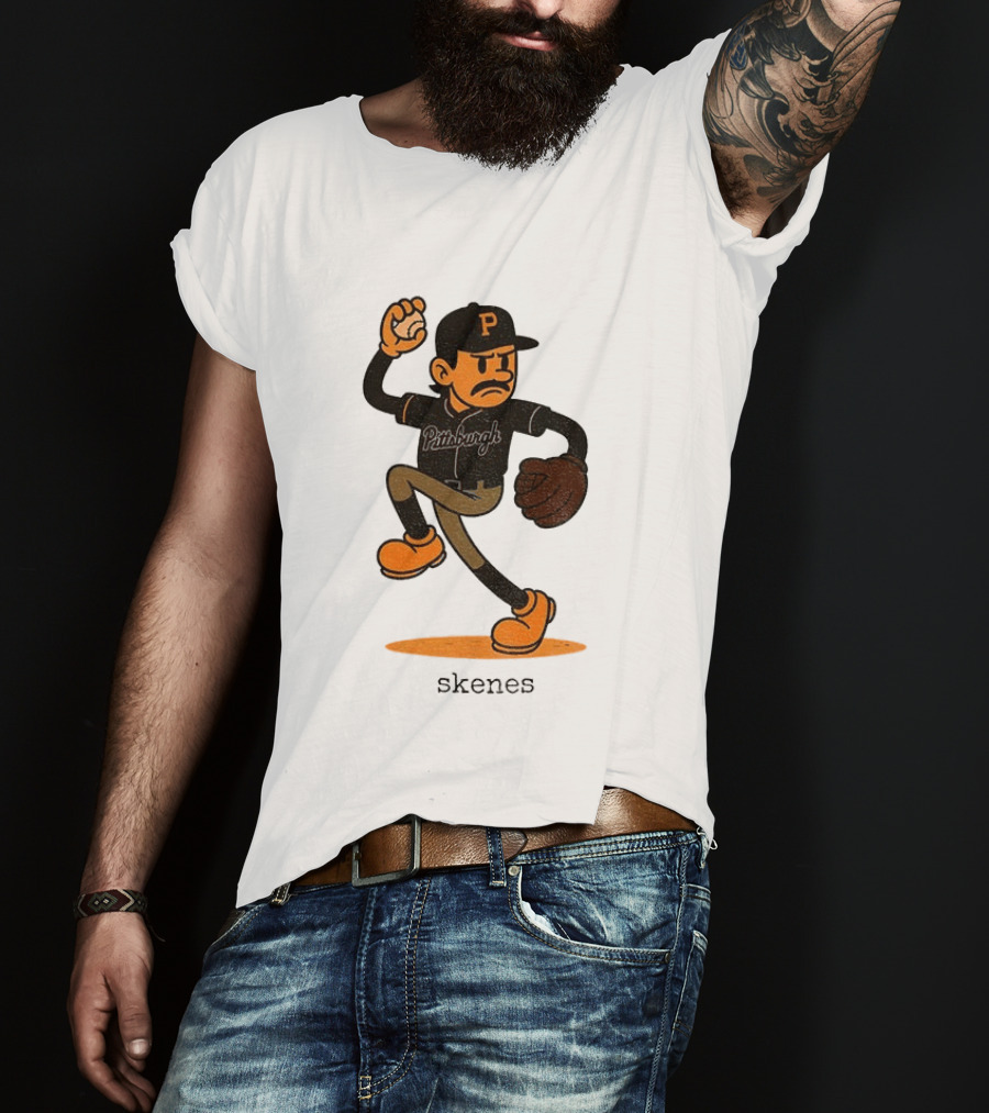 Paul Skenes Pittsburgh P Baseball MLB Cartoon Skenes T-Shirt