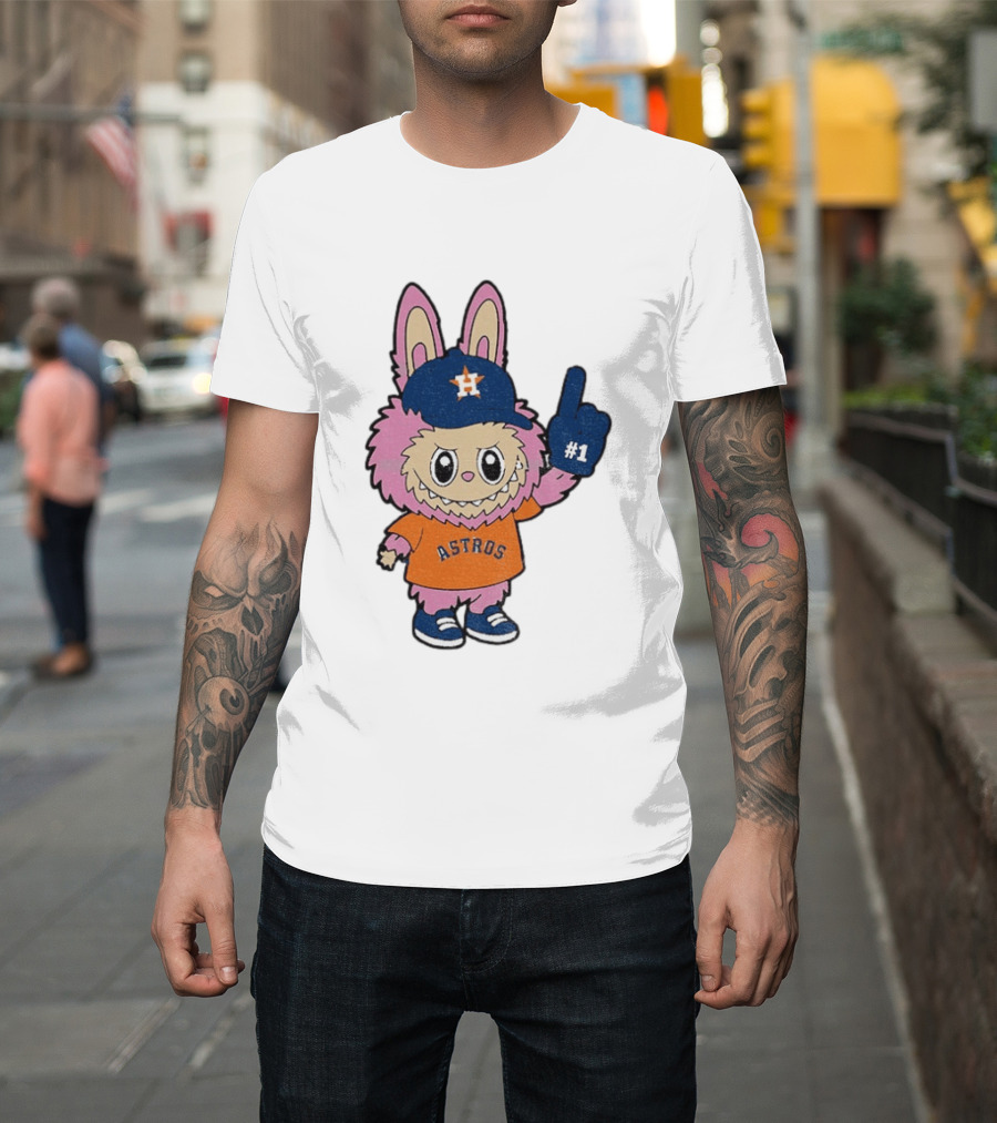 Labubu Astros 2025 Pink Houston MLB Baseball Sports T-Shirt