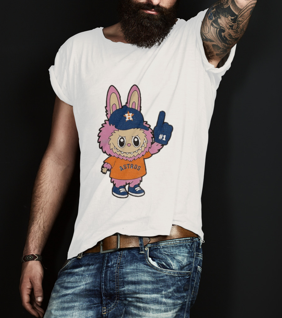 Labubu Astros 2025 Pink Houston MLB Baseball Sports T-Shirt