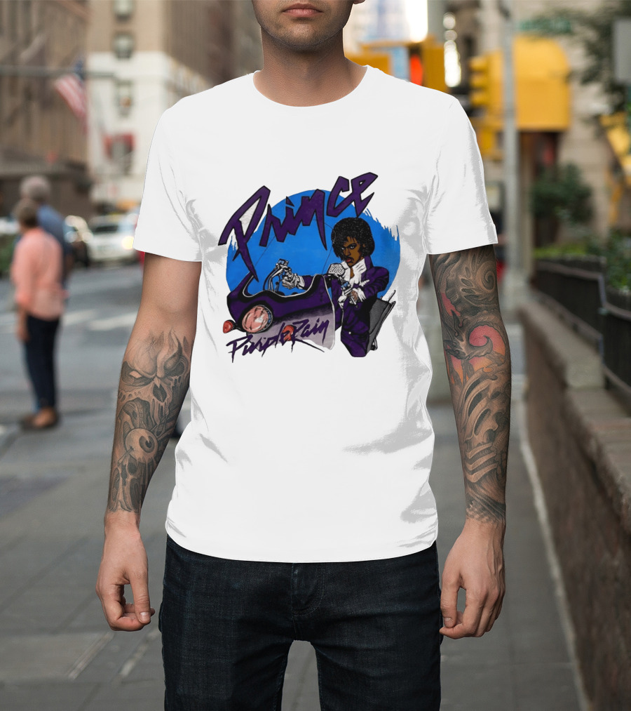 Prince Purple Rain Motorcycle 80s Music T-Shirt