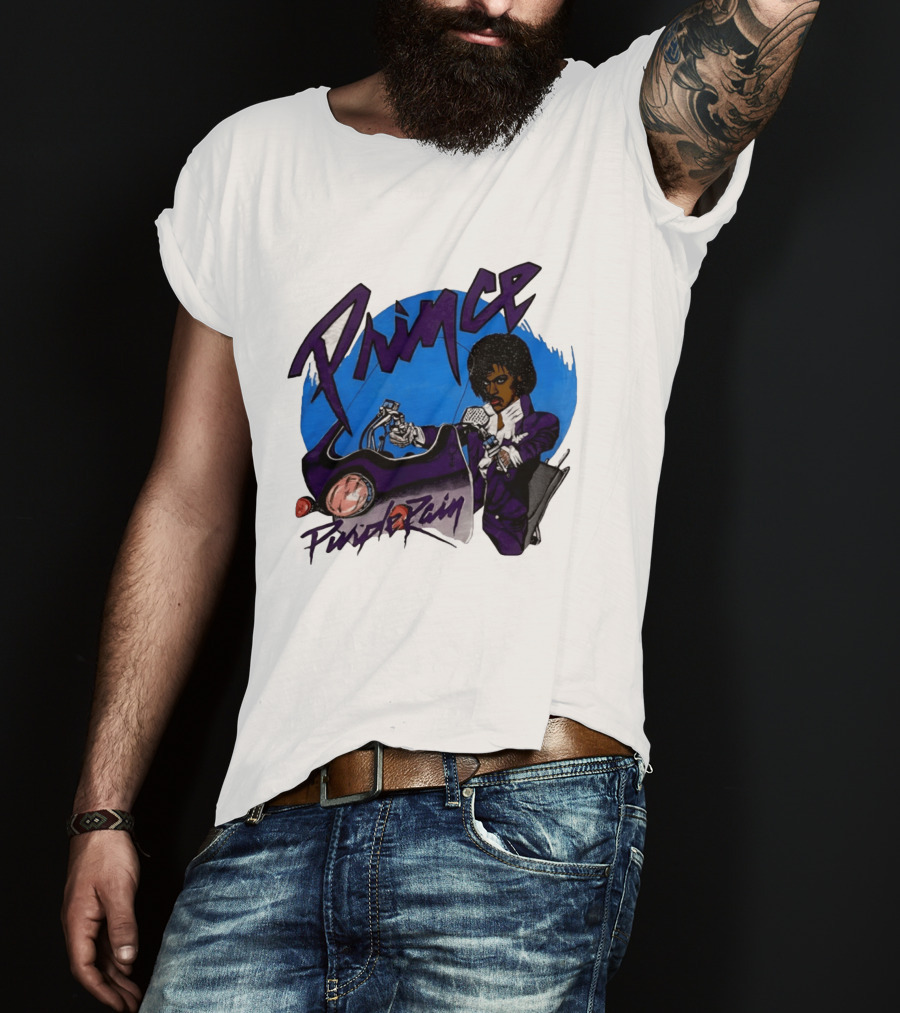 Prince Purple Rain Motorcycle 80s Music T-Shirt