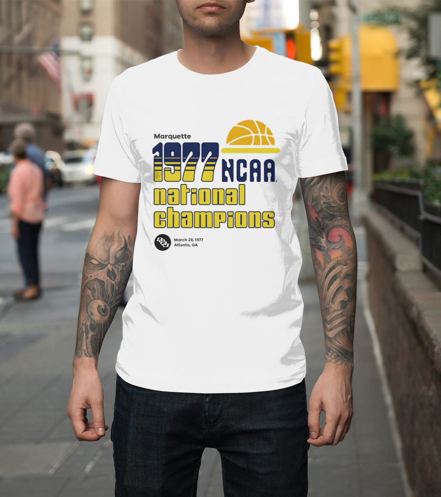 Marquette 1977 NCAA National Champions Basketball March 28_ASTRO_NY T-Shirt